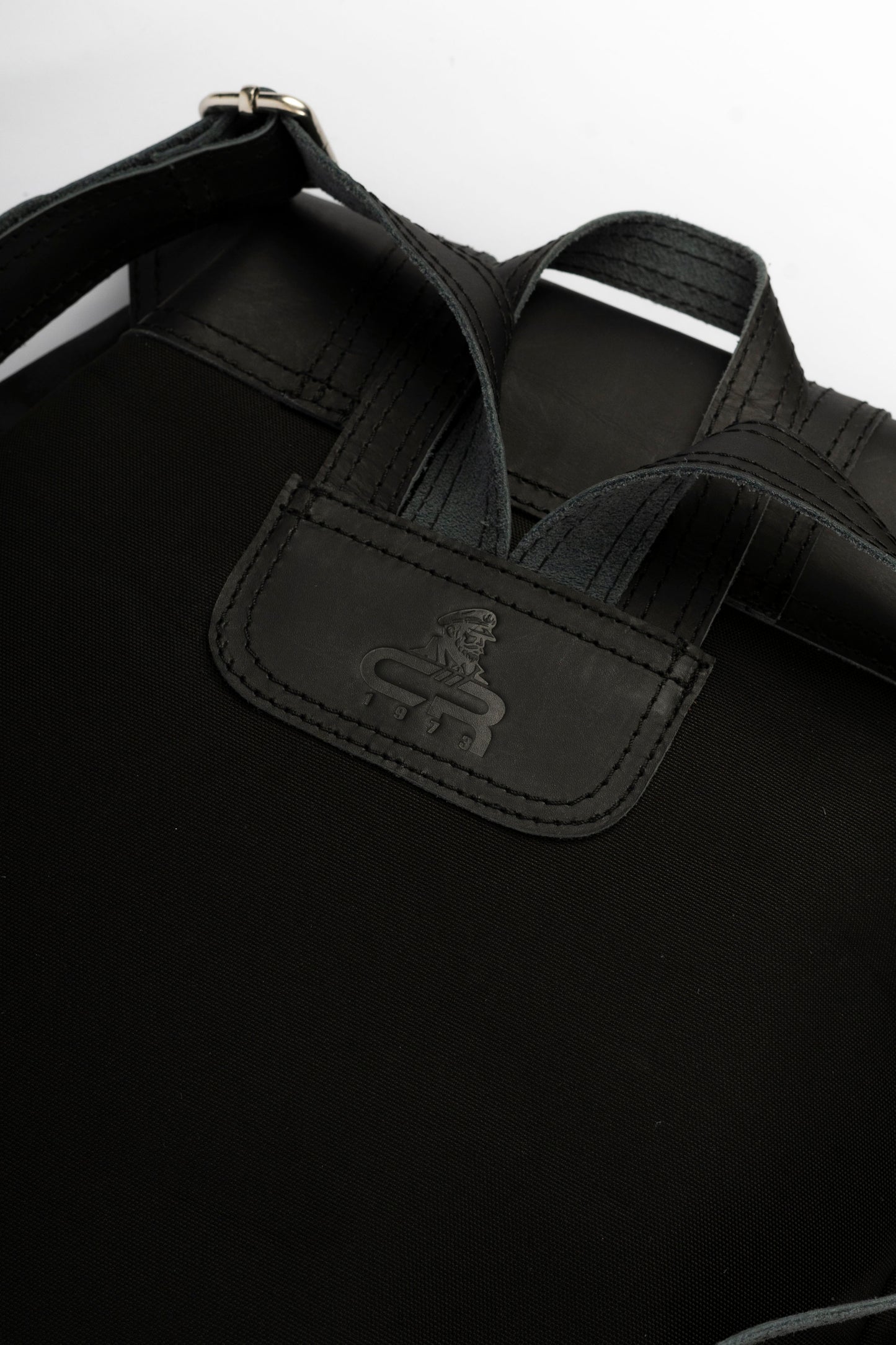 Vintage Dual-Pocket Explorer Backpack ''100% Cotton canvas & Cow leather'' – Black