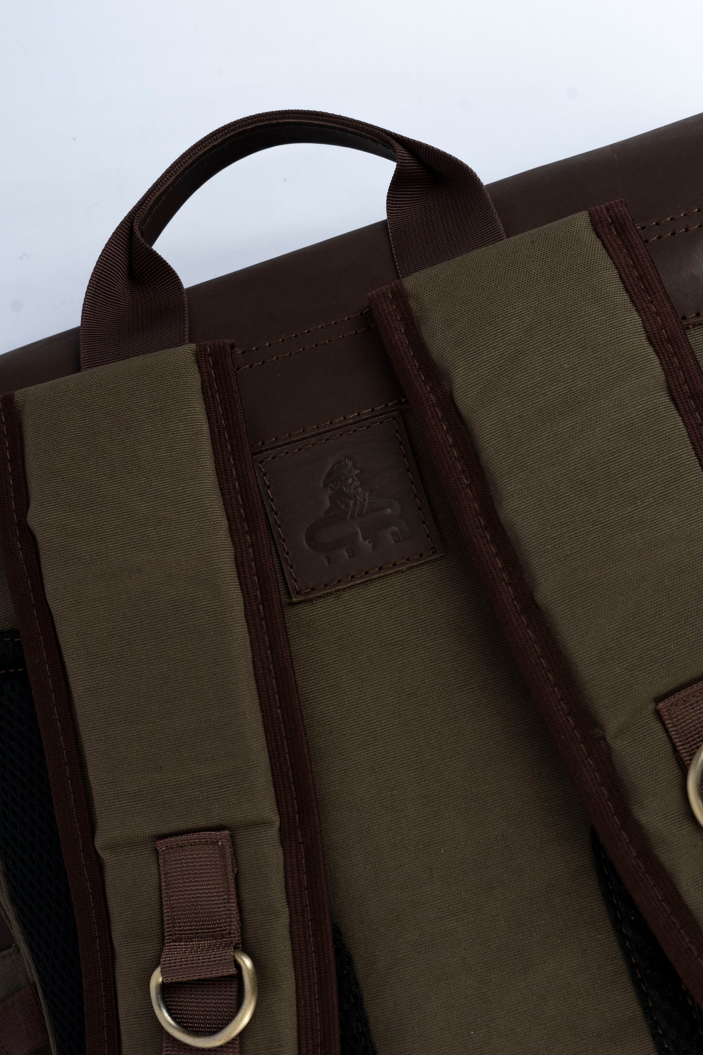 Daily Vintage Backpack ''100% Cotton canvas & Cow leather'' – Canvas Brown