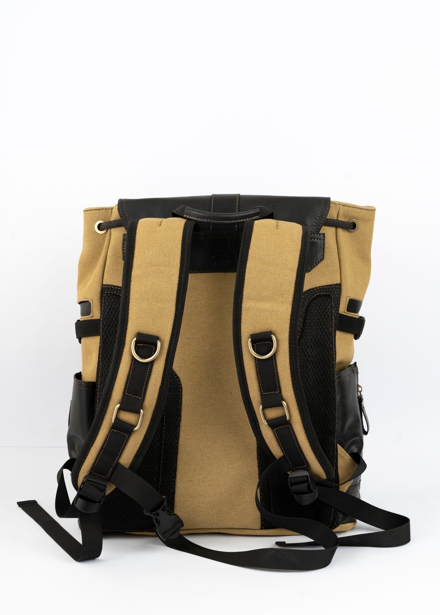 Captain Rabeh hook Backpack ''100% Cotton canvas & Cow leather''- Tan