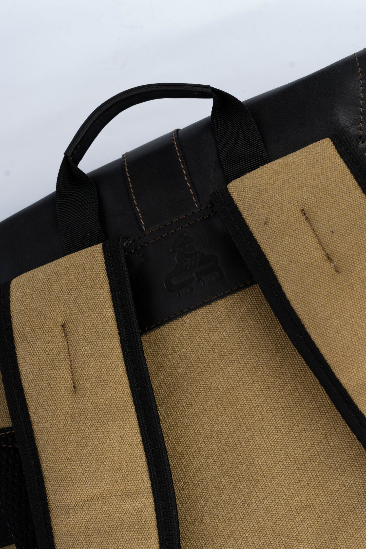Captain Rabeh hook Backpack ''100% Cotton canvas & Cow leather''- Tan