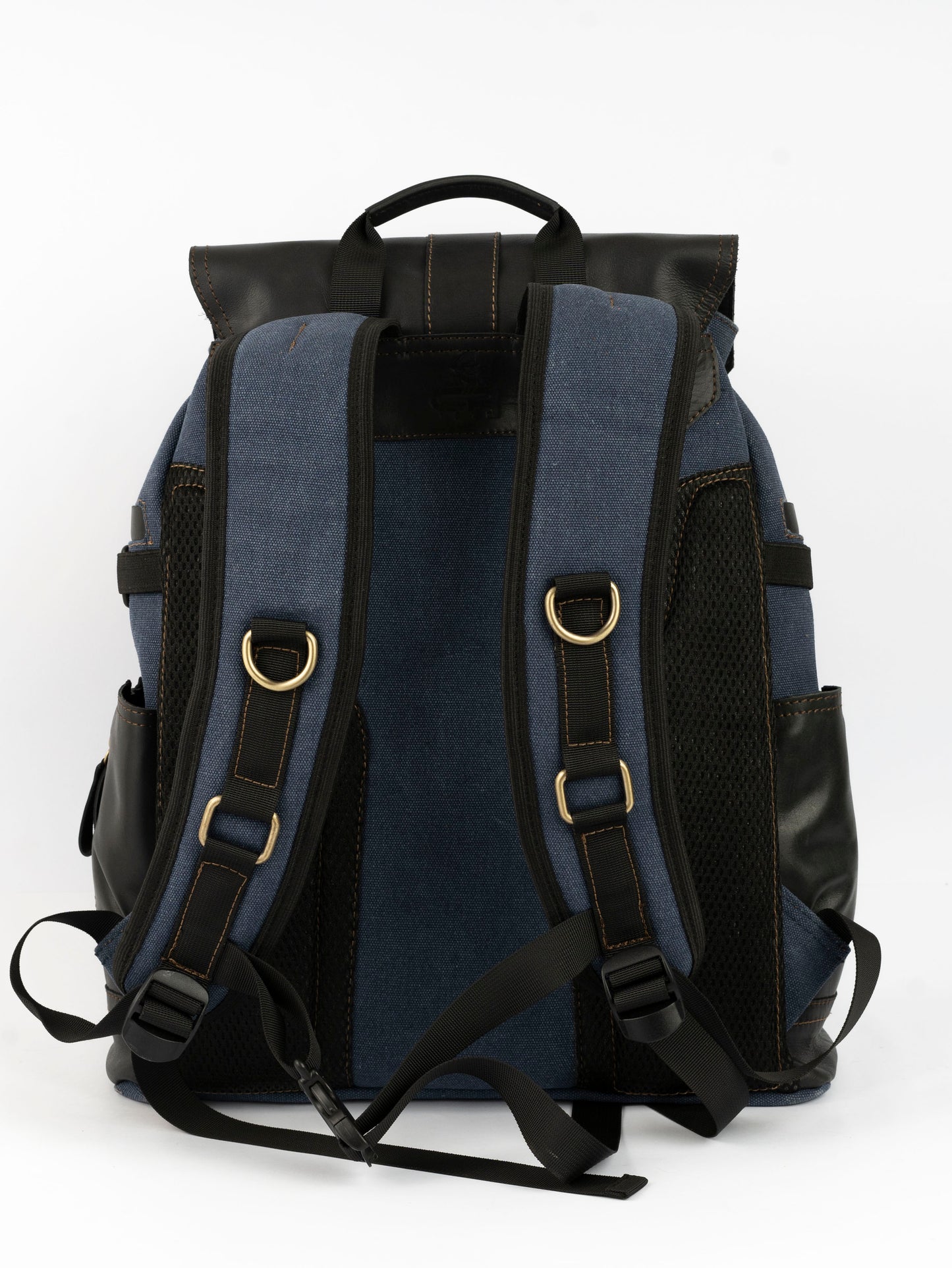 Captain Rabeh hook Backpack ''100% Cotton canvas & Cow leather''-Navy