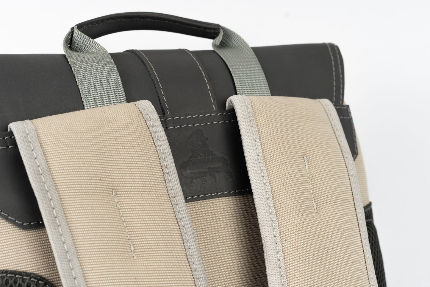 Captain Rabeh hook Backpack ''100% Cotton canvas & Cow leather''- Biege