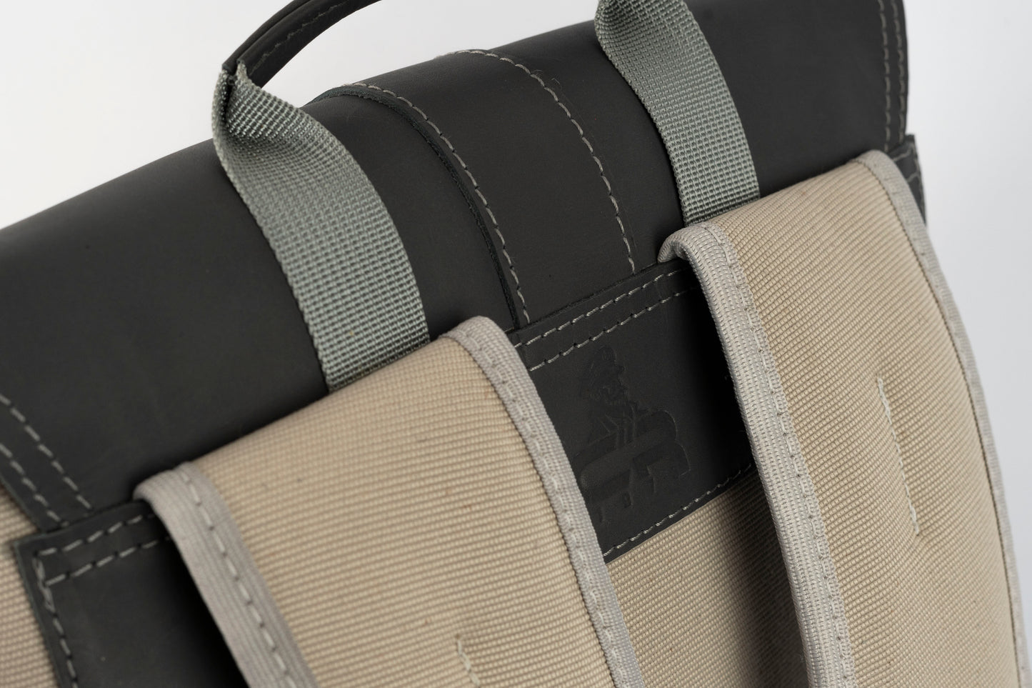 Captain Rabeh hook Backpack ''100% Cotton canvas & Cow leather''- Biege
