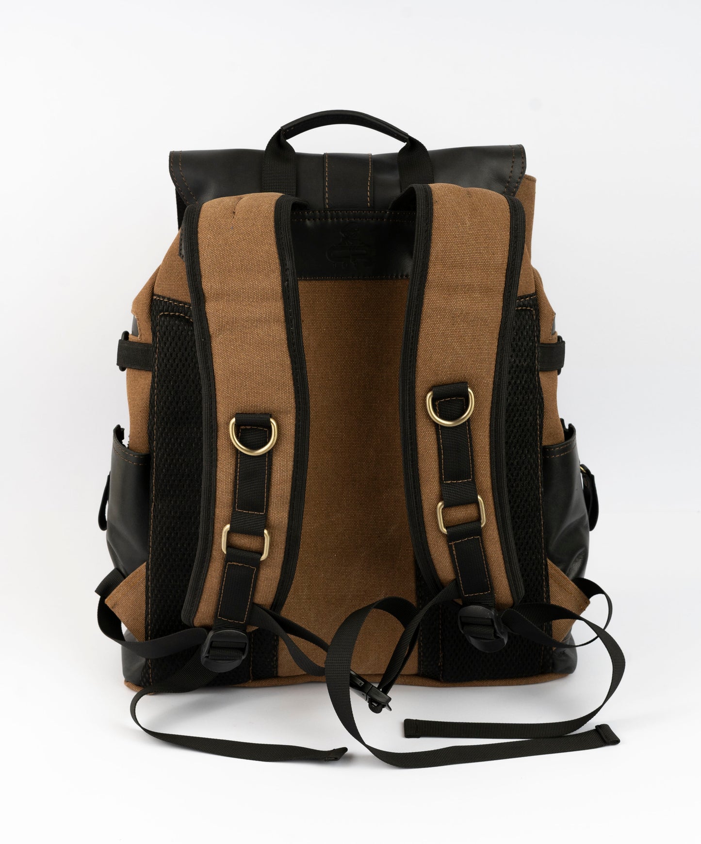 Captain Rabeh hook Backpack ''100% Cotton canvas & Cow leather''- Army Black
