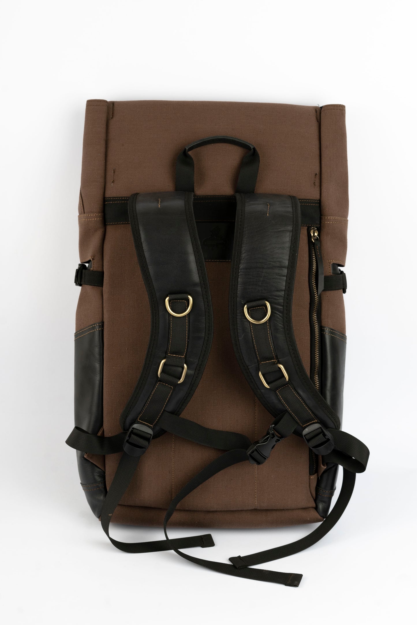 Captain Rabeh Waxed Canvas Travel Backpack - Deep Brown