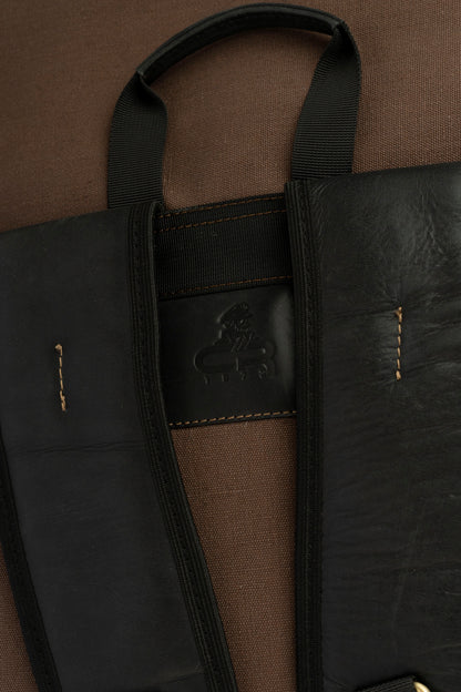 Captain Rabeh Waxed Canvas Travel Backpack - Deep Brown