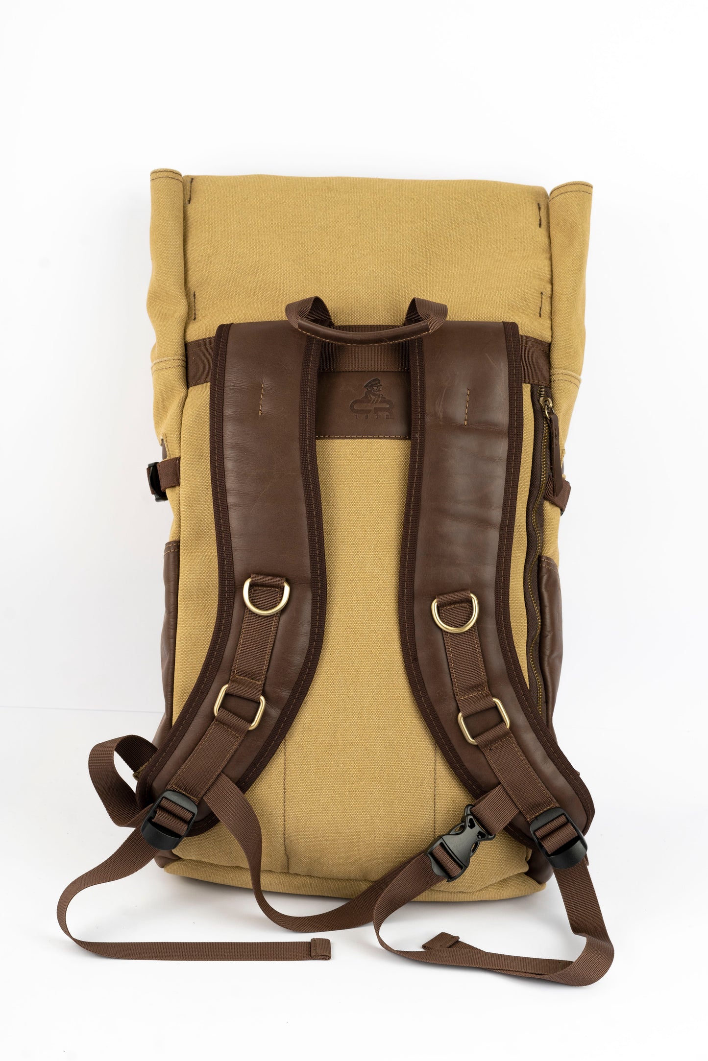 Captain Rabeh Waxed Canvas Travel Backpack - Tan
