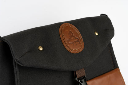 Captain Rabeh Waxed Canvas Travel Backpack - Havana Black