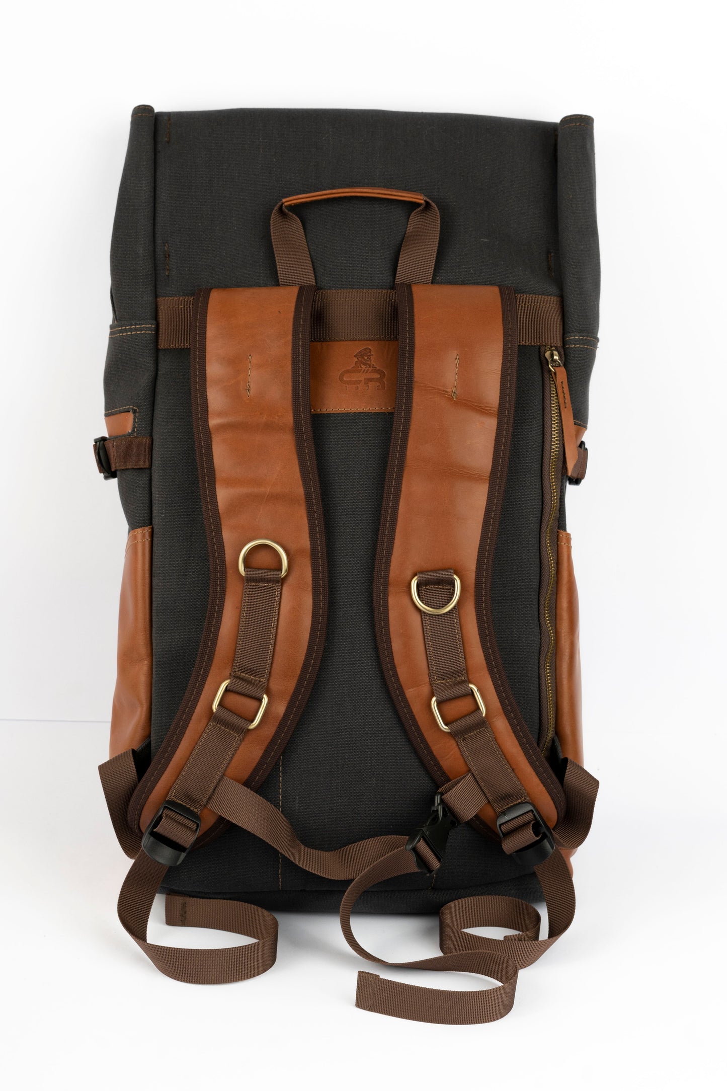Captain Rabeh Waxed Canvas Travel Backpack - Havana Black