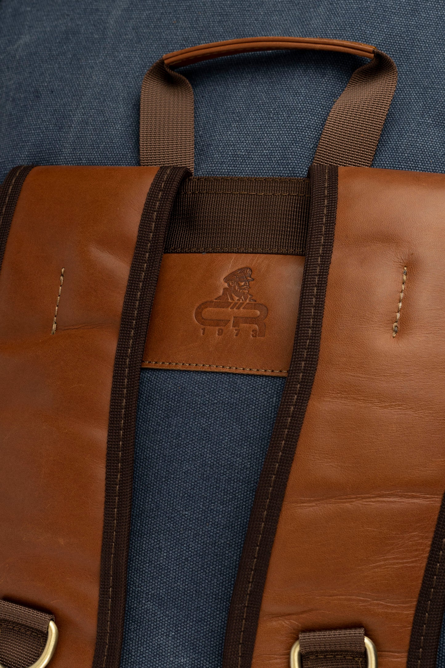Captain Rabeh Waxed Canvas Travel Backpack - Havana Navy