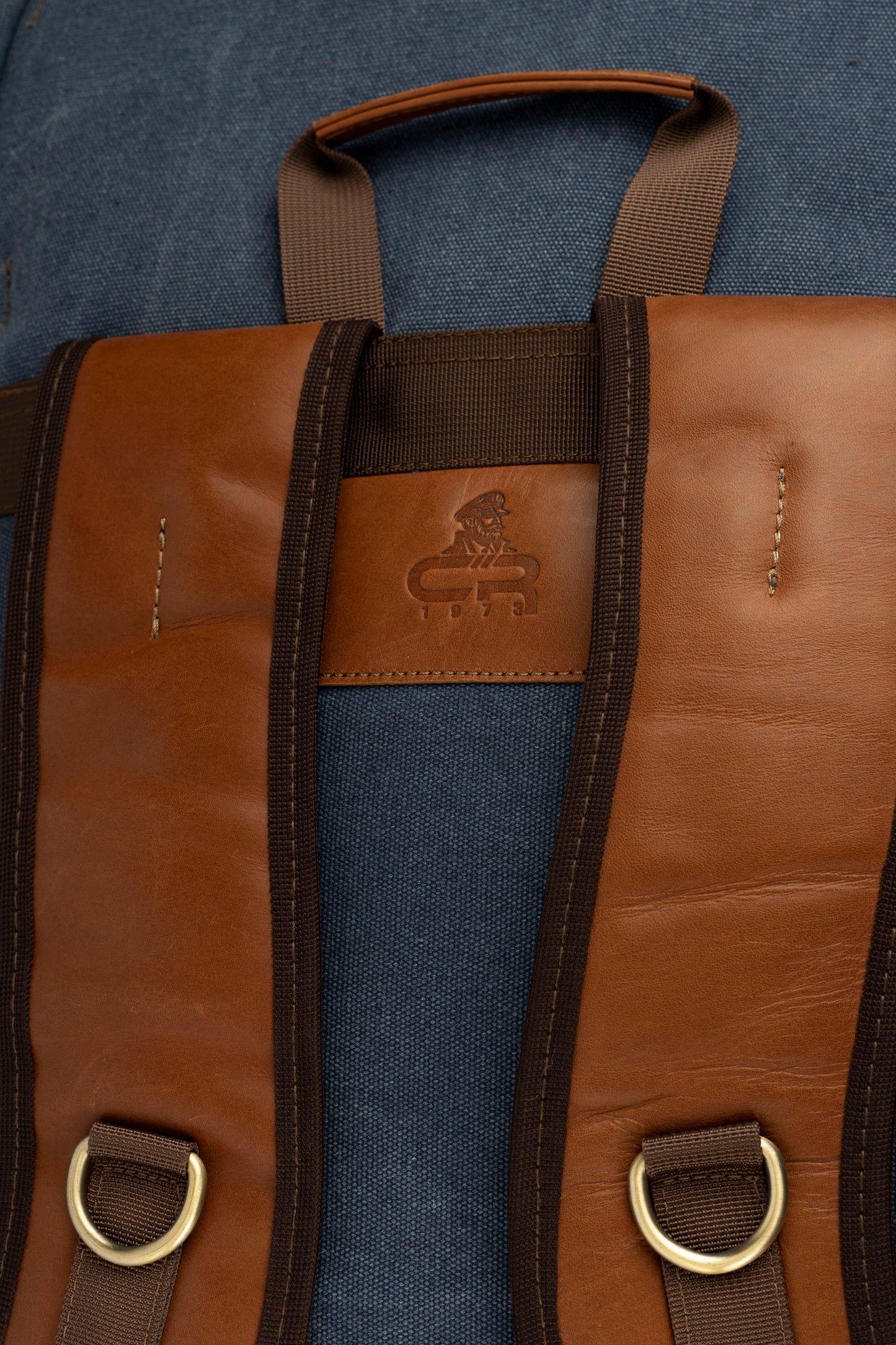 Captain Rabeh Waxed Canvas Travel Backpack - Havana Navy