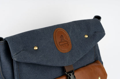 Captain Rabeh Waxed Canvas Travel Backpack - Havana Navy