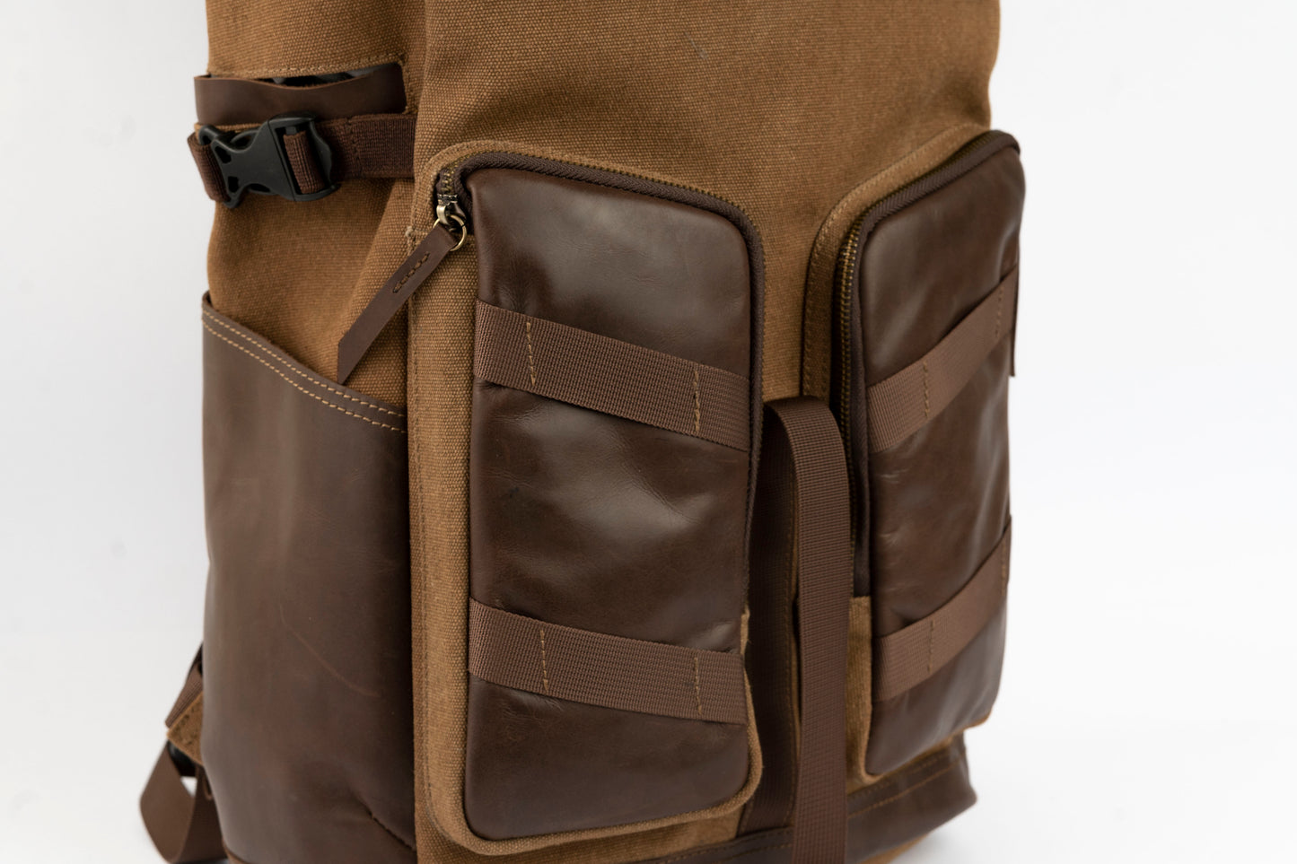 Captain Rabeh Waxed Canvas Travel Backpack -Vintage Brown