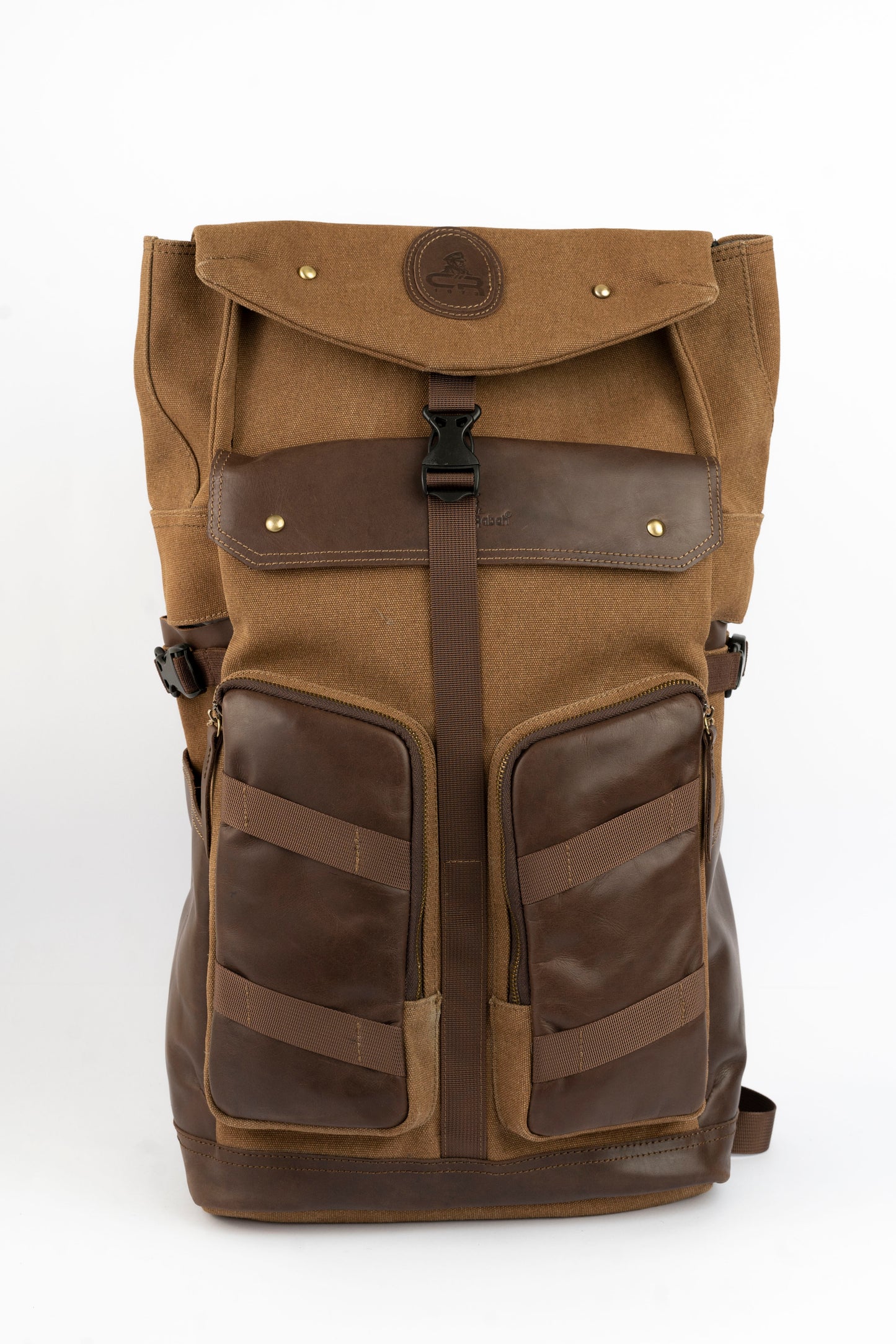 Captain Rabeh Waxed Canvas Travel Backpack -Vintage Brown