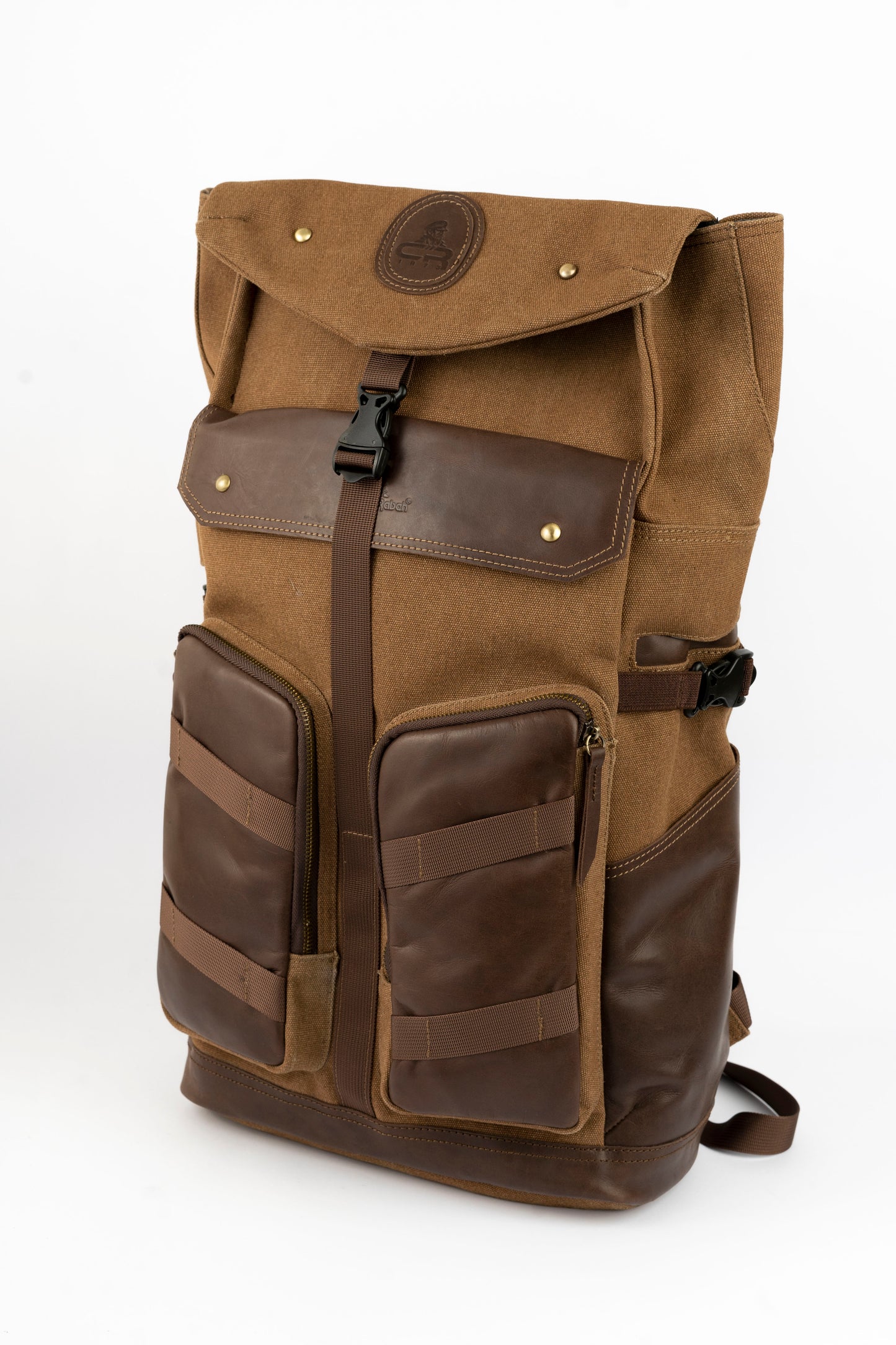 Captain Rabeh Waxed Canvas Travel Backpack -Vintage Brown