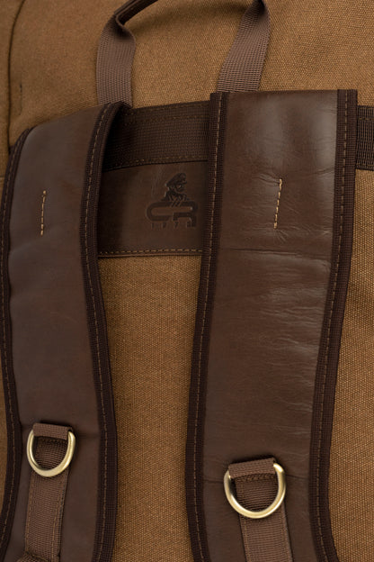 Captain Rabeh Waxed Canvas Travel Backpack -Vintage Brown