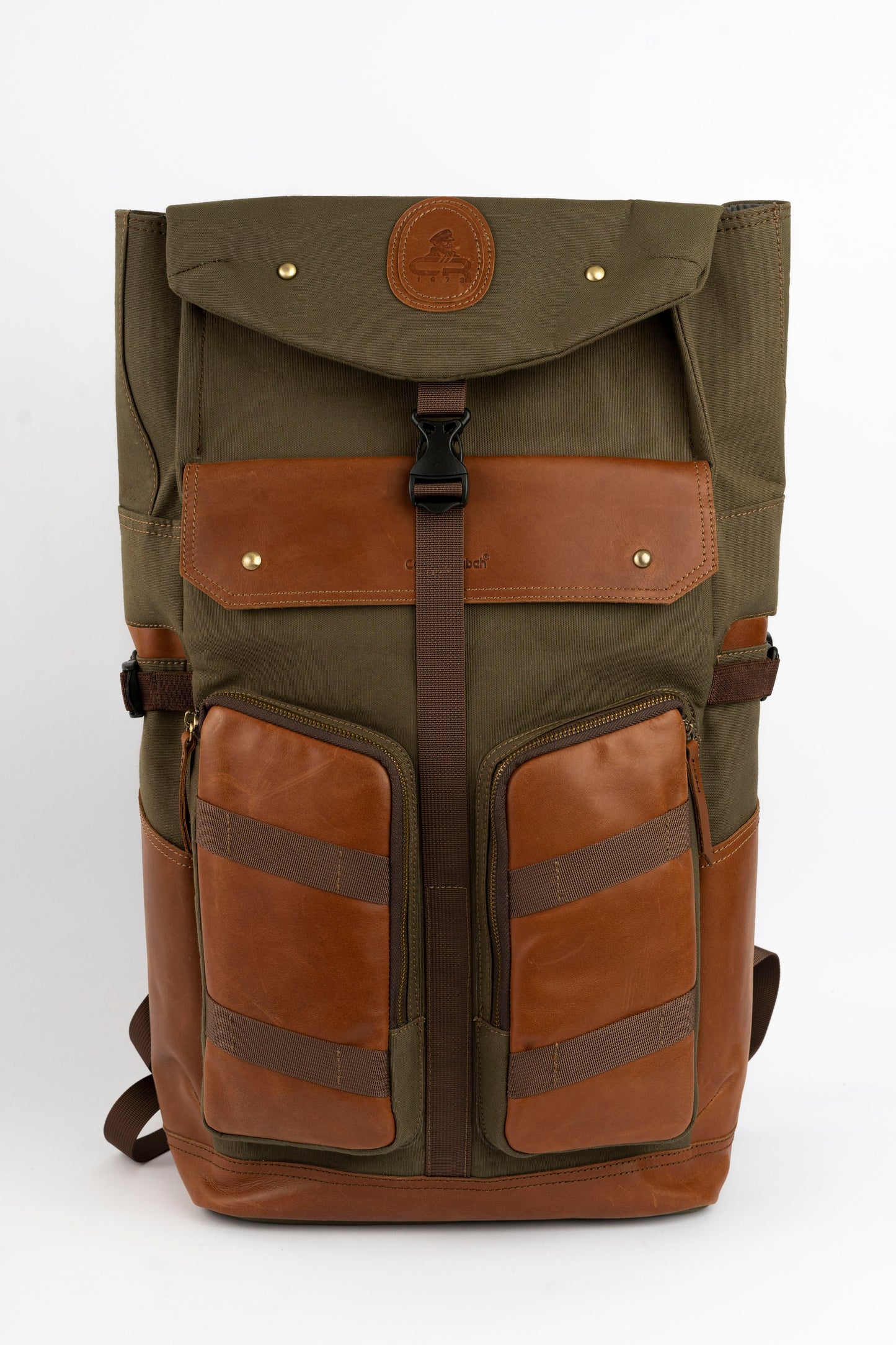 Captain Rabeh Waxed Canvas Travel Backpack -Vintage Brown