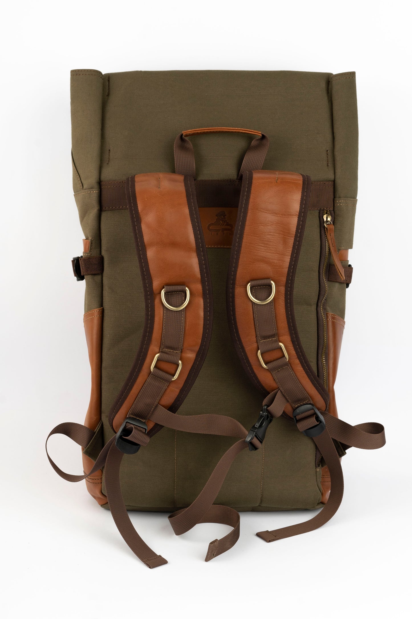 Captain Rabeh Waxed Canvas Travel Backpack -Vintage Brown